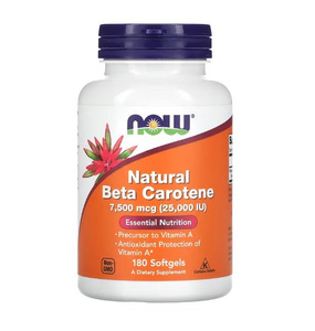 Beta Carotene Natural, 25 000 IU - 180 softgels