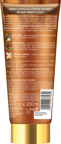 Bielenda Magic Bronze N Moisturizing Bronzing Body Cream 2in1 Dark Skin 200ml