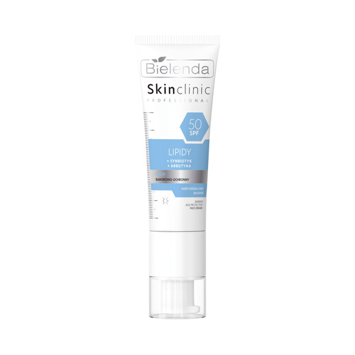Bielenda Skin Clinic Professional Lipid UVA i UVB Barierowo - Ochronny Krem SPF 50 dla każdego Rodzaju Skóry 40ml
