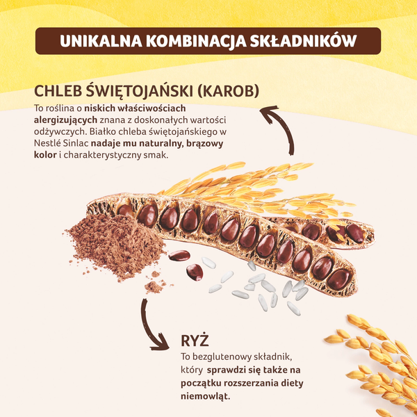 Nestle Sinlac Kaszka Bezmleczna dla Niemowląt po 6 Miesiącu Życia 500g  Best Before 30.11.25