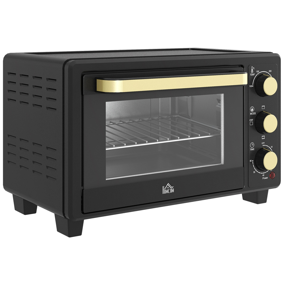 HOMCOM 16L Mini 1400W Countertop Oven - Black