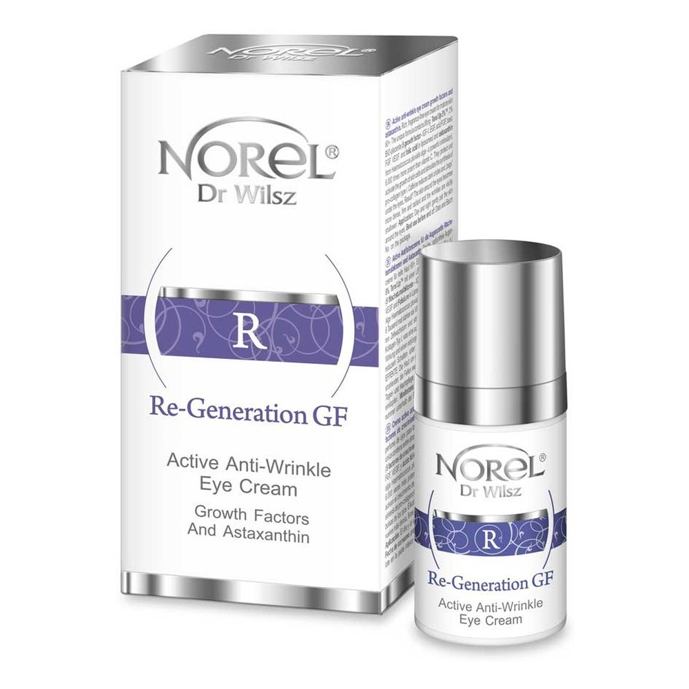 Norel Re-Generation GF Przeciwzmarszczkowy Aktywny Krem ​​pod Oczy z Astaksantyną 15ml