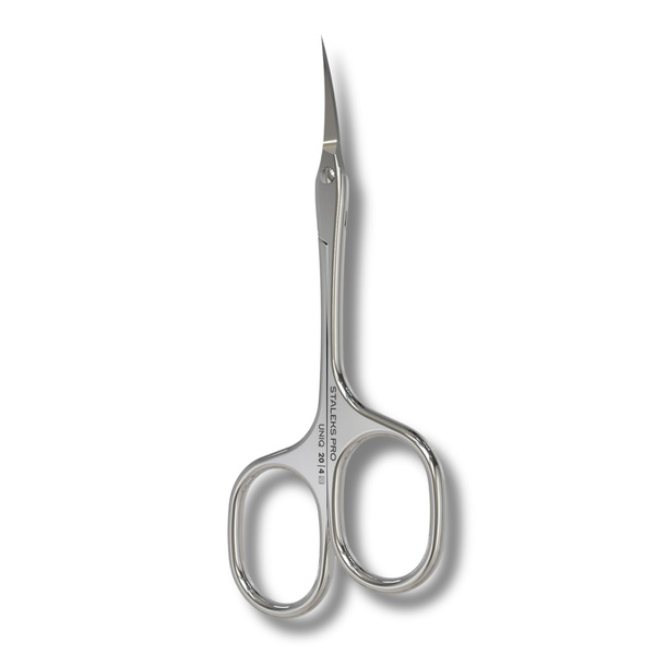 Staleks Pro UNIQ 20 Type 4 Cuticle Scissors Asymmetric Multi Level Rings 105 mm