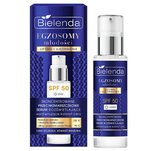 Bielenda Exosomes of Youth Concentrated Anti-Wrinkle Brightening Serum Evening Out Skin Tone SPF50 for Day 30ml