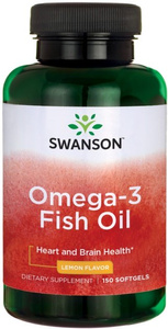 Swanson Omega-3 Fish Oil Lemon 150 Softgels