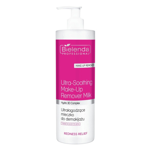 Bielenda Professional Redness Relief Ultra - Łagodzące Mleczko do Demakijażu Twarzy Oczu i Ust dla Skóry Naczynkowej i Wrażliwej 500ml
