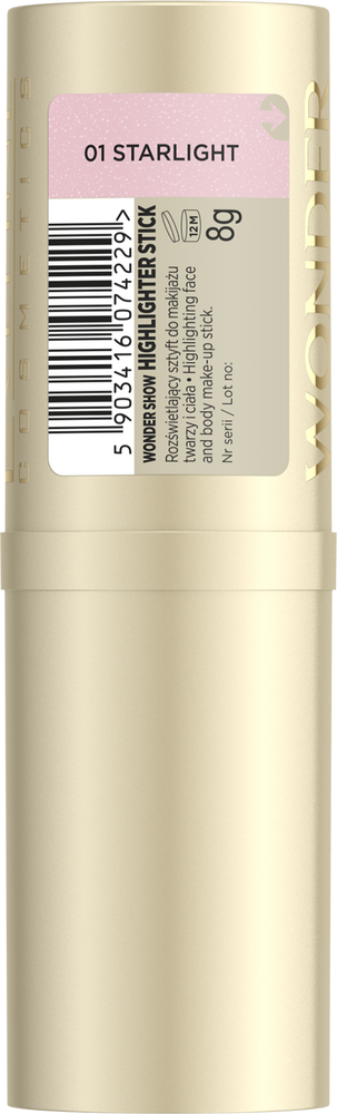 Eveline Wonder Show Rozświetlacz w Sztyfcie Nr 01 Starlight 8g