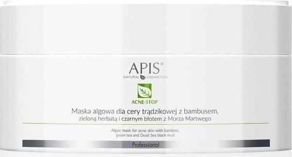 Apis Professional Acne Stop Algae Mask with Bamboo Green Tea and Dead Sea Black Mud for Acne Prone Skin 100g