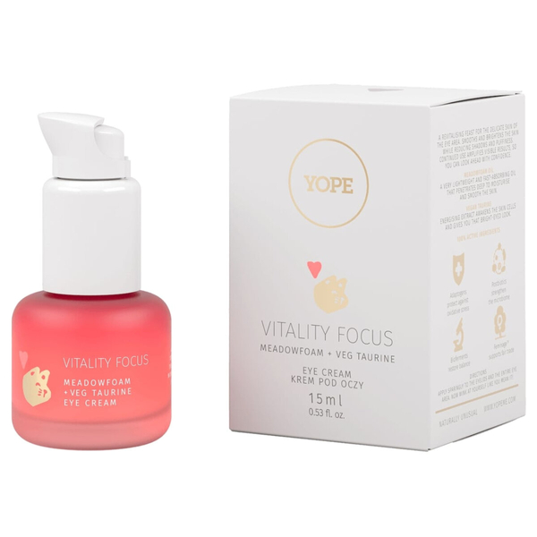 Yope Vitality Focus Eye Cream Meadow Foam and Vegetable Taurine 15ml