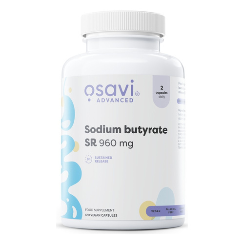 Osavi Sodium butyrate SR 960mg 120 vegan caps for gut health support