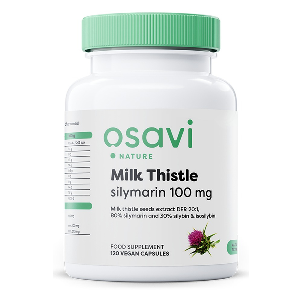 Osavi Milk Thistle Silymarin 100mg for Liver Support 120 Vegan Caps
