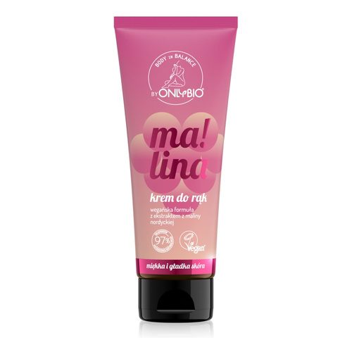 OnlyBio Hand in Balance Krem do Rąk z Ekstraktem z Maliny Nordyckiej dla Suchej Skóry 50ml