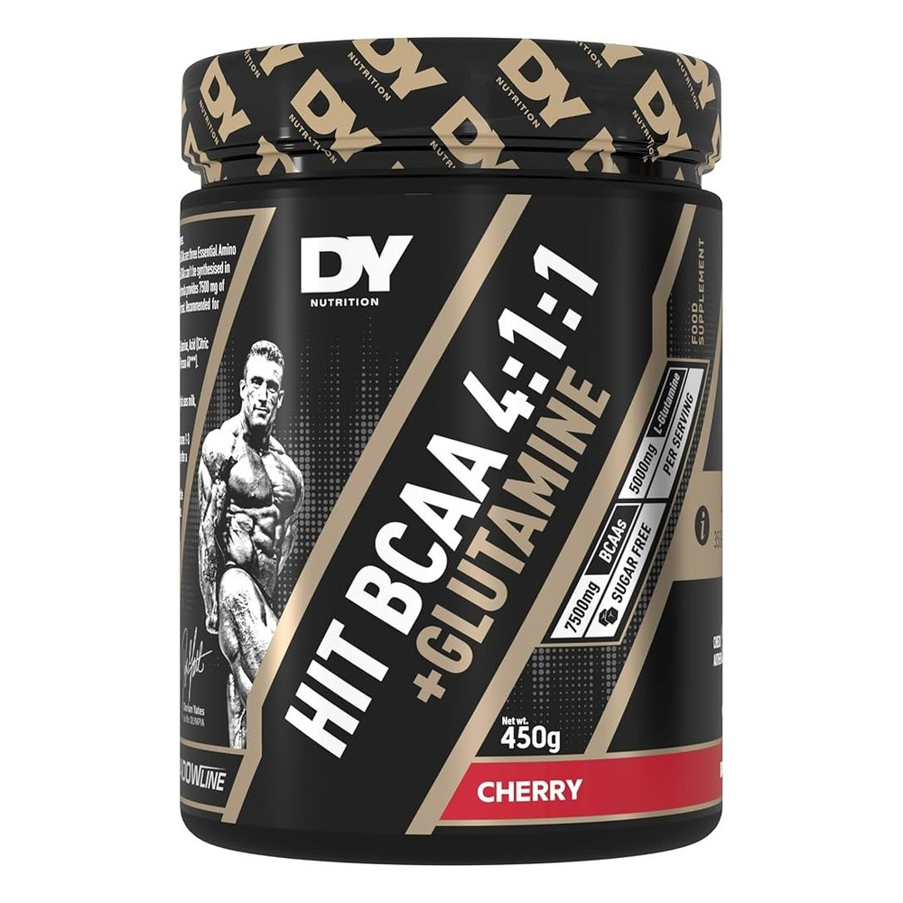 Dorian Yates HIT BCAA 4:1:1 Glutamina w Proszku Na Regenerację Mięśni Wiśniowy 450g