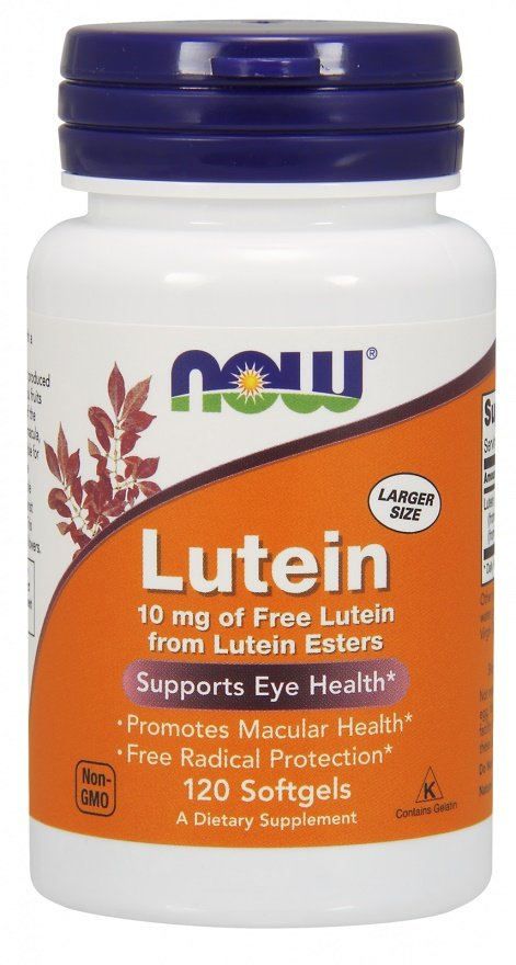 NOW Foods Lutein 10 mg Vision Support and Retinal Protection 120 softgels