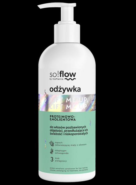 So!Flow by Vis Plantis Odżywka Proteinowo-Emolientowa dla Włosów Niskoporowatych - 300 ml