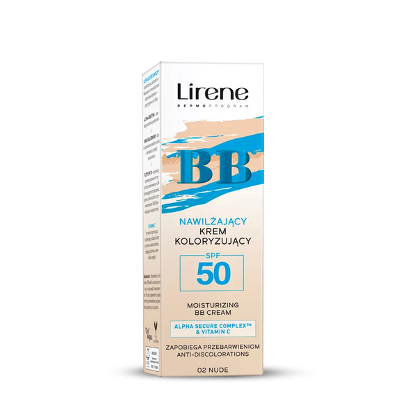 Lirene BB Moisturizing Color Cream SPF50 No. 02 Nude 30ml