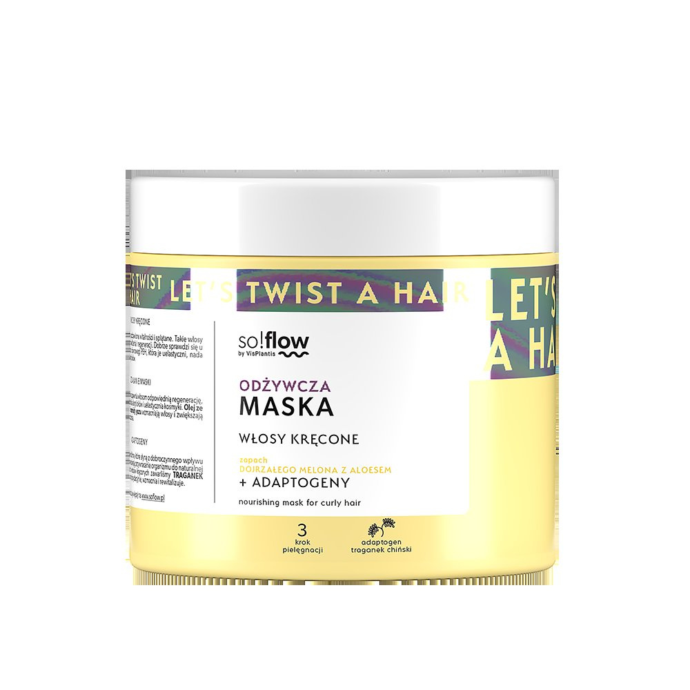 So!Flow Odżywcza Maska dla Włosów Kręconych o Zapachu Melona i Aloesu 400ml