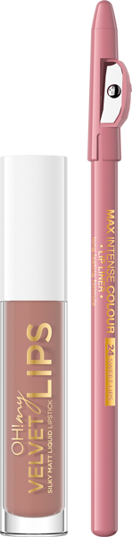 Eveline OML Silky Matt Liquid Lipstick & Contour Lip Liner 11 Cookie Milkshake 4,5ml