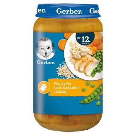 Gerber Danie Warzywa z Kurczakiem i Kaszą dla Dzieci po 12 Miesiącu 250g