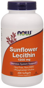 Now Foods Sunflower Lecithin 1200mg Sunflower Seed Lecithin 200 Softgels