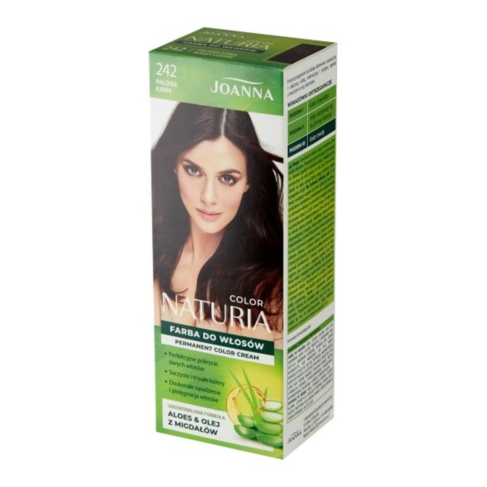 Joanna Naturia Color Permanent Hair Color Paint Care Shine 242 Roasted Coffee 100ml