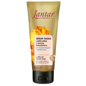 Jantar Lamelarne Serum-Maska z Esencją Bursztynową dla Włosów Długich Zniszczonych i Niesfornych 100ml
