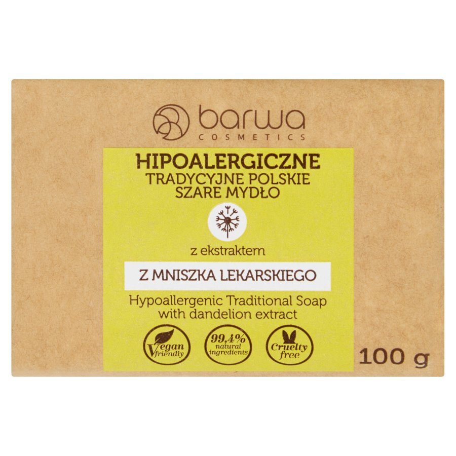 Barwa Hypoallergenic Polish Gray Soap with Dandelion Extract