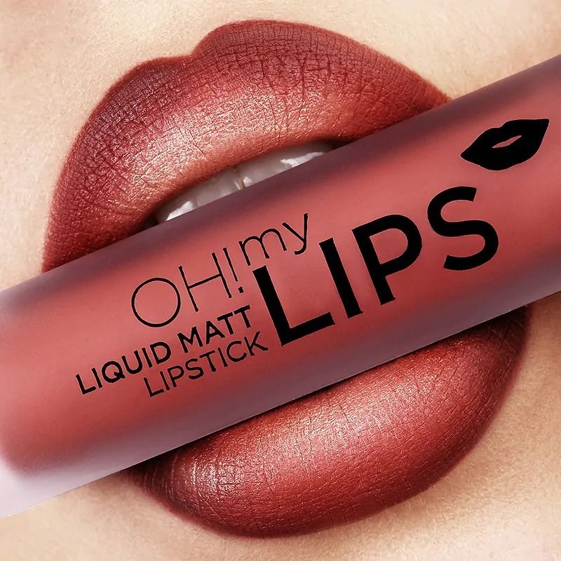 Eveline Oh My Lips Matt Pomadka w Płynie i Kredka Nr 08 Lovely Rose 1 Sztuka
