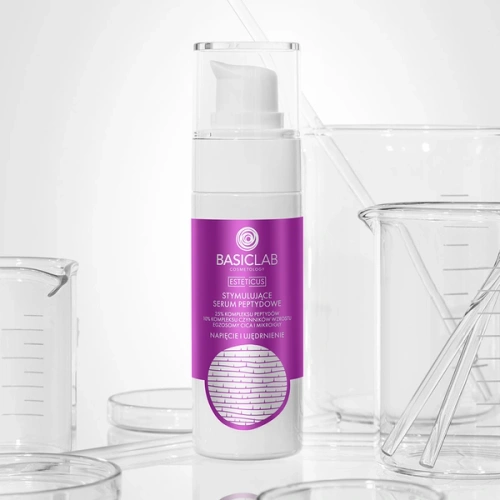 BasicLab Cosmetology Serum Peptydowe Stymulujące z Mikronigłami i Czynnikami Wzrostu 30ml