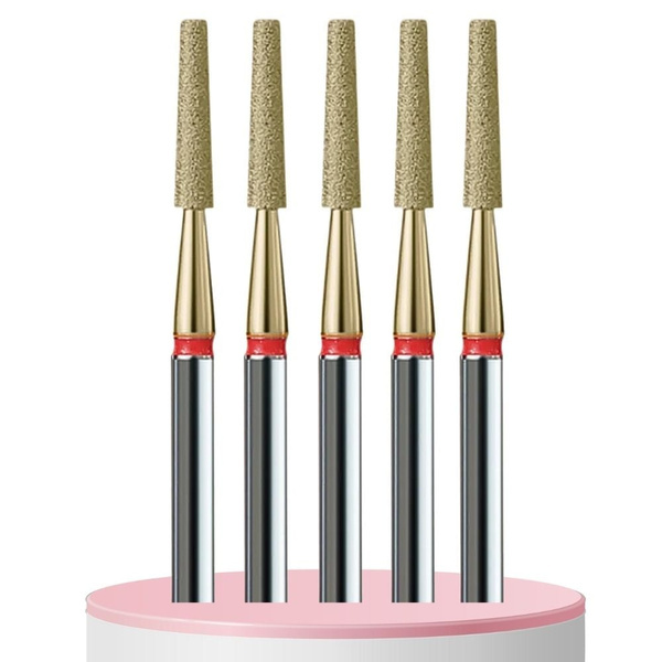 IQ Nails Diamond Nail Drill Bits Cut Cone Shape 2.1mm 173.514.021 ZRN 5pcs