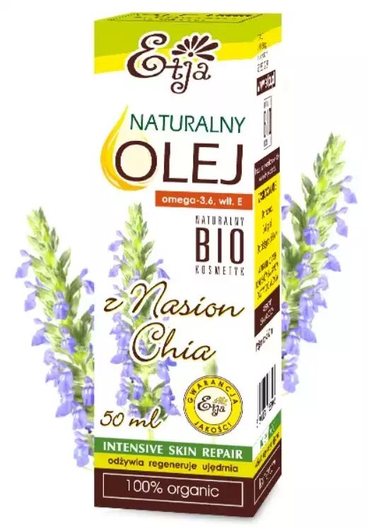 Etja Bio Chia Seed Oil for Dry and Sensitive Mature Skin 50ml