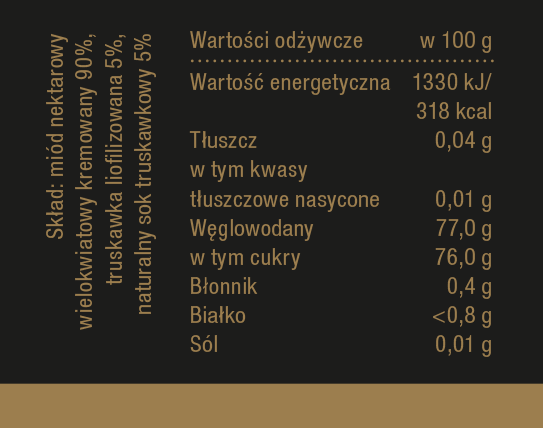 Bona Miód Wielokwiatowy z Truskawką Naturalny Pyszny Smak 245g
