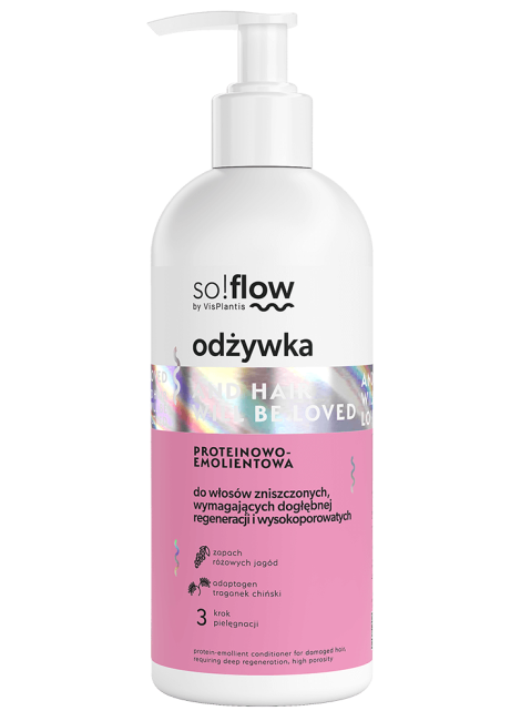 So!Flow by Vis Plantis Odżywka Proteinowo-Emolientowa do Włosów Zniszczonych 300 ml