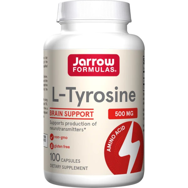 Jarrow Formulas L-Tyrozyna 500mg Prekursor Neuroprzekaźników 100 Kapsułek