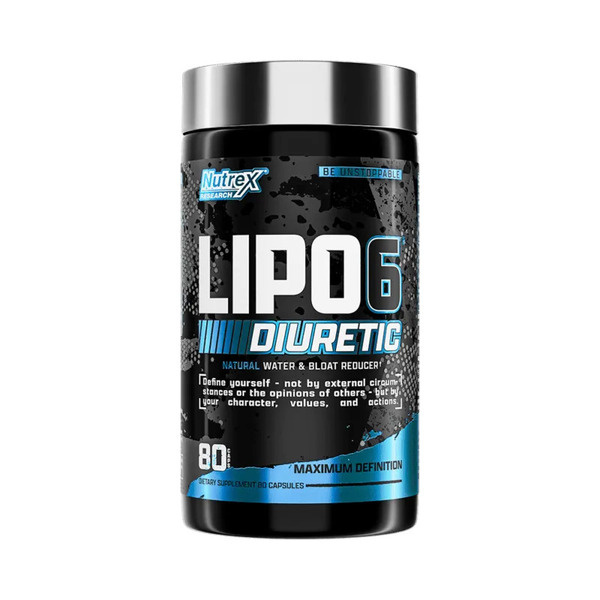 Nutrex Lipo-6 Diuretic a Natural Diuretic for Water Retention and Bloating 80 Capsules