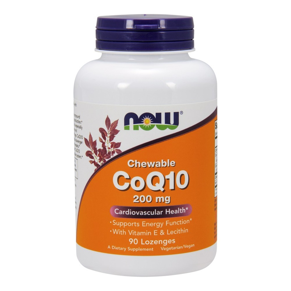 CoQ10 with Lecithin & Vitamin E, 200mg (Chewable) - 90 lozenges