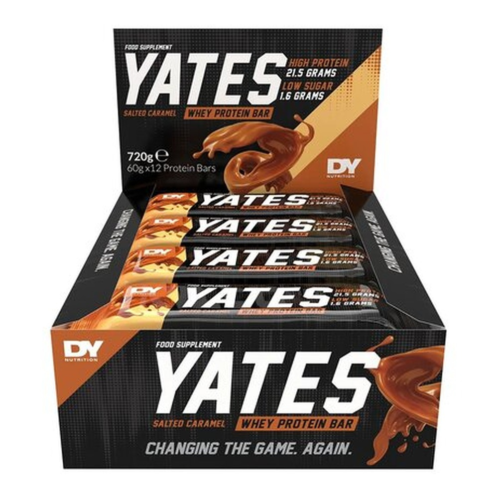 Dorian Yates Yates Protein Bar, Salted Caramel 12 x 60g
