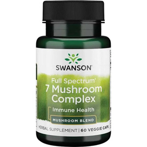 Swanson Full Spectrum 7 Mushroom Complex Wspiera Odporność 60 Kapsułek