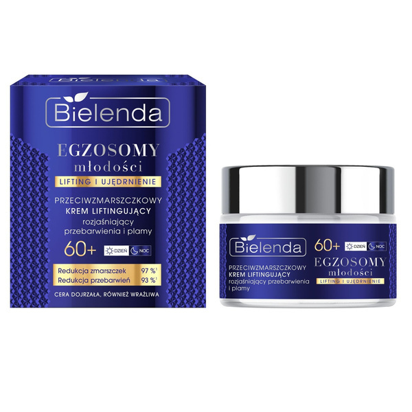 Bielenda Exosomes of Youth Anti-Wrinkle Lifting Cream Brightening Discolorations and Spots 60+ for Mature and Sensitive Skin for Day and Night 50ml