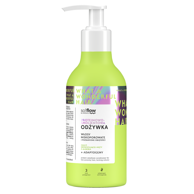 So!Flow Odżywka Białkowo-Emolientowa do Włosów Niskoporowatych i Delikatnych - 400 ml