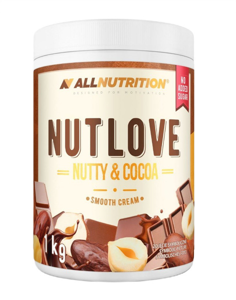 Allnutrition Nutlove Nutty & Cocoa Krem Czekoladowo Orzechowy Bez Cukru i Oleju Palmowego 1000g