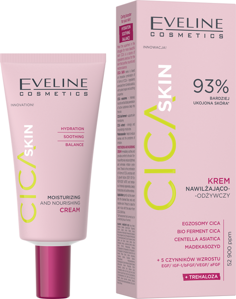 Eveline Cica Skin Nawilżająco-Odżywczy Krem na Dzień i na Noc 50ml