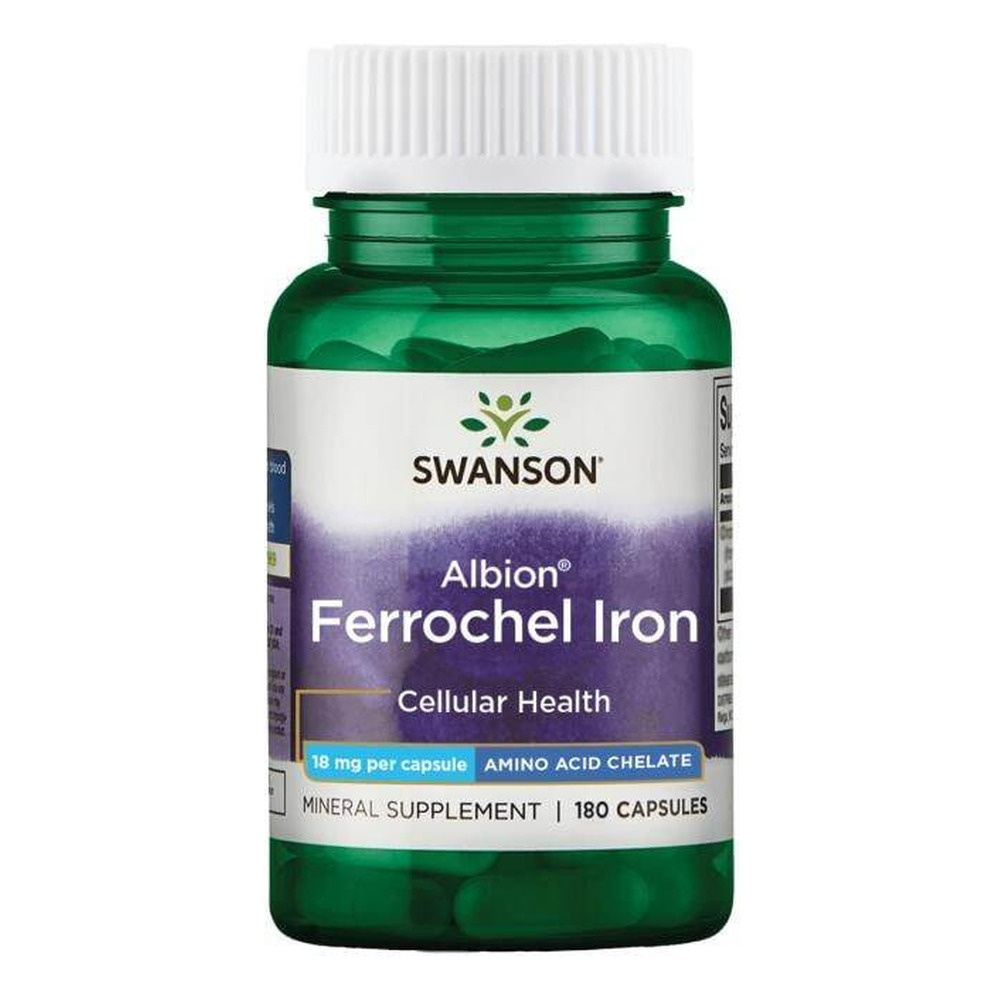 Swanson Albion Ferrochel Iron 18mg 180 Capsules