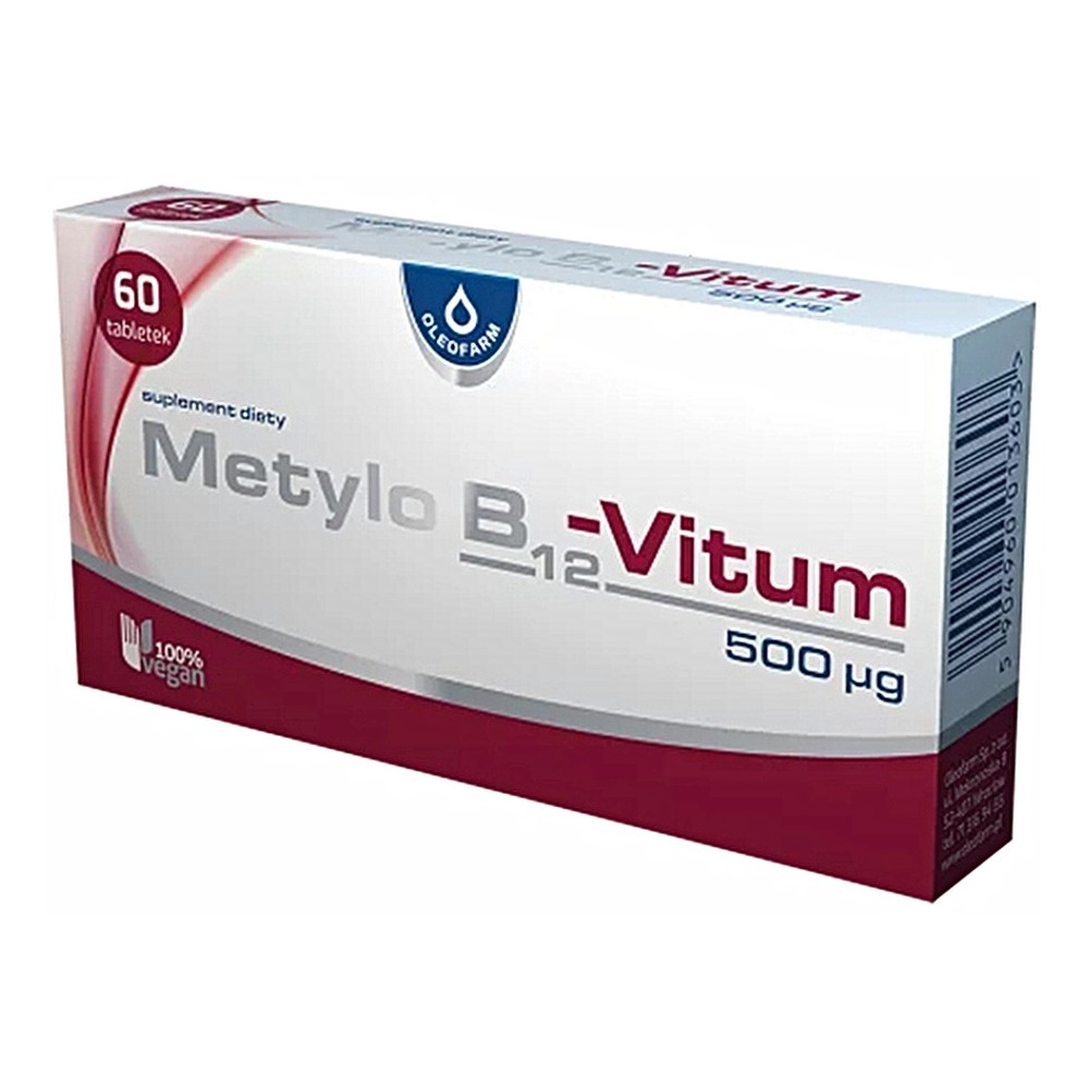 Oleofarm Methyl B12-Vitum 500µg Nervous System Support 60 Tablets