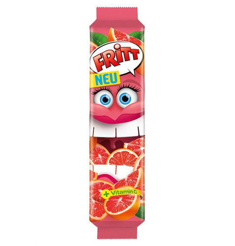 Fritt Cukierek Rozpuszczalny do Żucia z Witaminą C o Smaku Grejpfrutowym 1 Sztuka