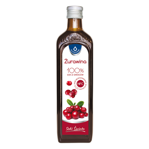 Oleofarm Soki Świata 100 % Sok z Owoców Żurawiny 490ml