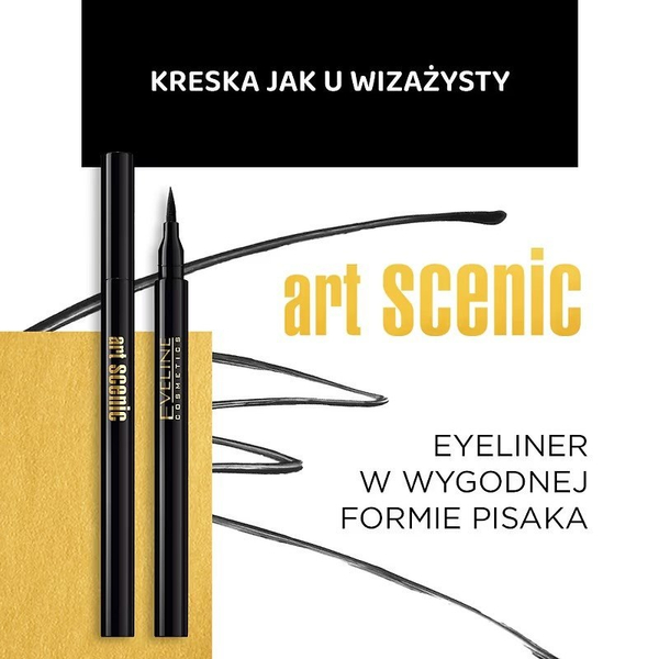 Eveline Art Professional Make Up Waterproof Eyeliner in Pen Black 1.8g