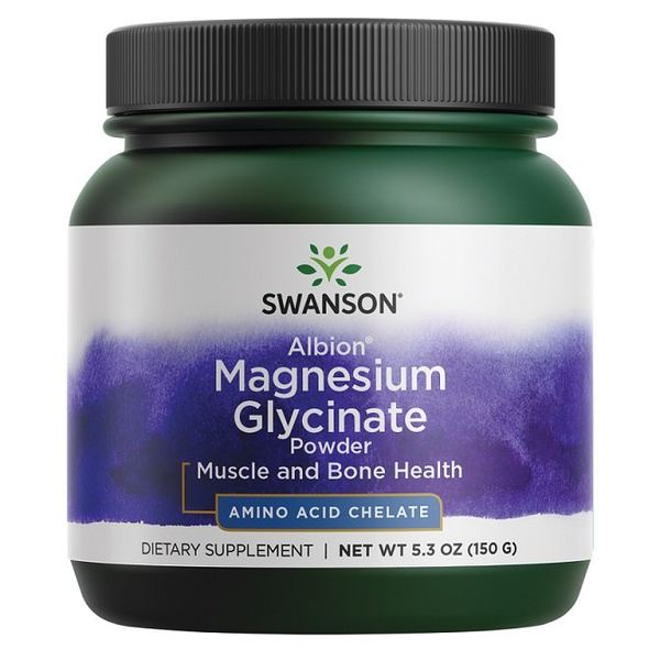 Swanson Albion Magnesium Glycinate Powder Chelated Magnezu 150g