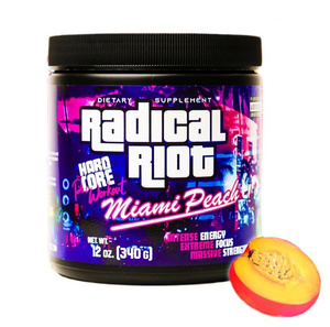 American Supps Radical Riot V3 Przedtreningówka Na Energię i Skupienie Smak Miami Peach 340g