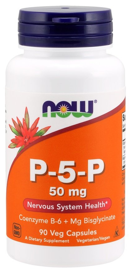 NOW Foods P-5-P 50 mg Aktywna Forma Witaminy B6 90 Kapsułek